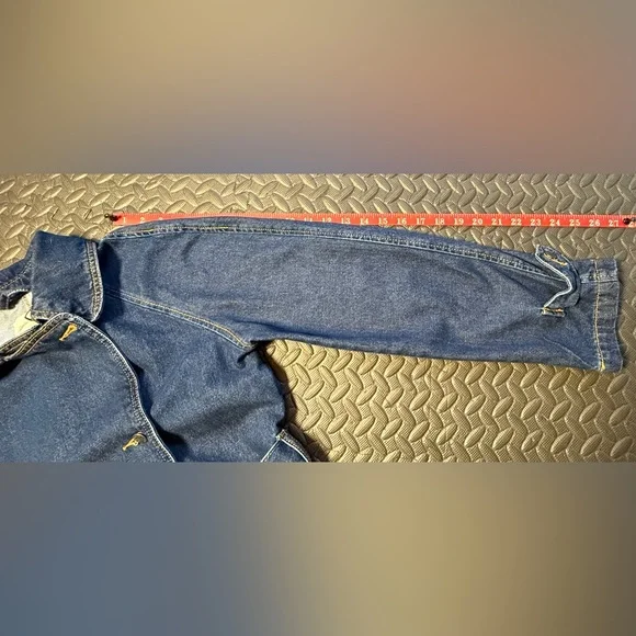 Universal Thread Blue Denim Trench Coat - Picture 7 of 9